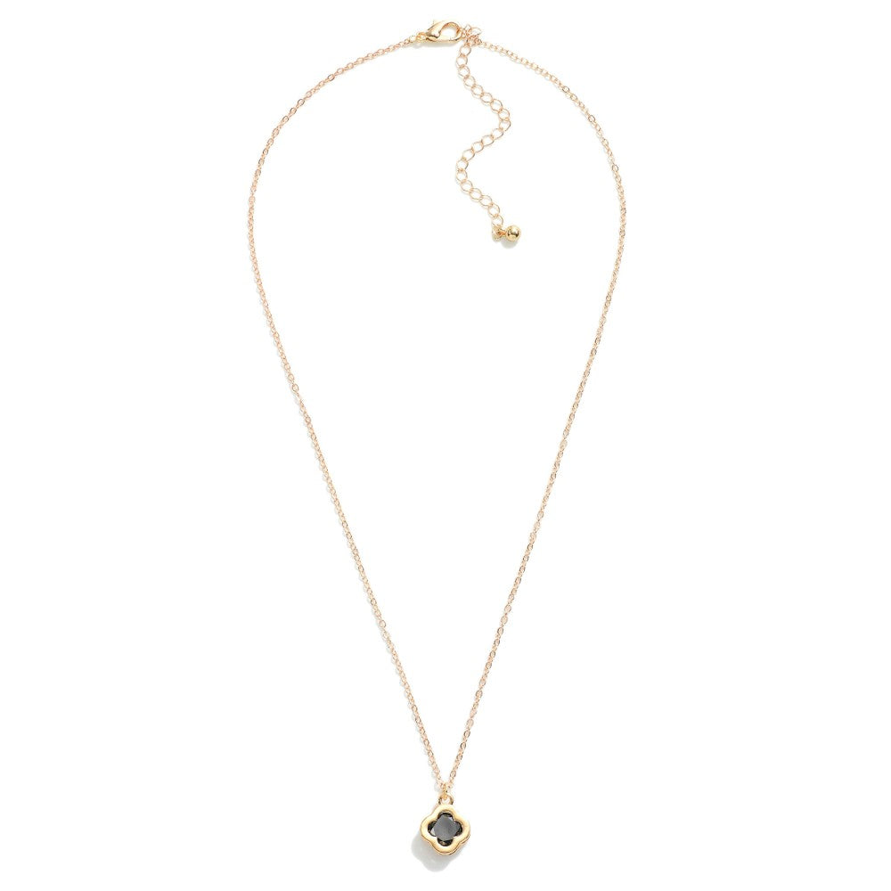 Rhinestone Clover Pendant