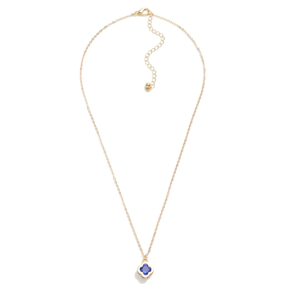 Rhinestone Clover Pendant