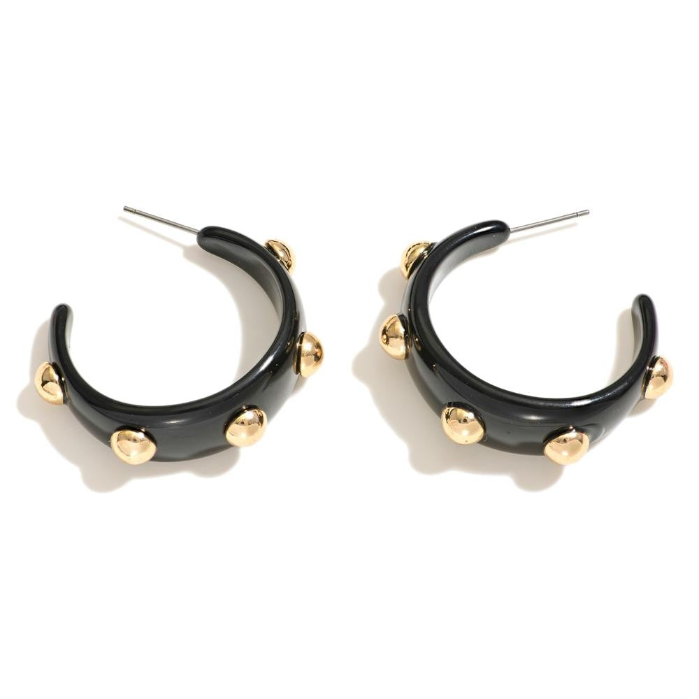 Studded Half Hoop