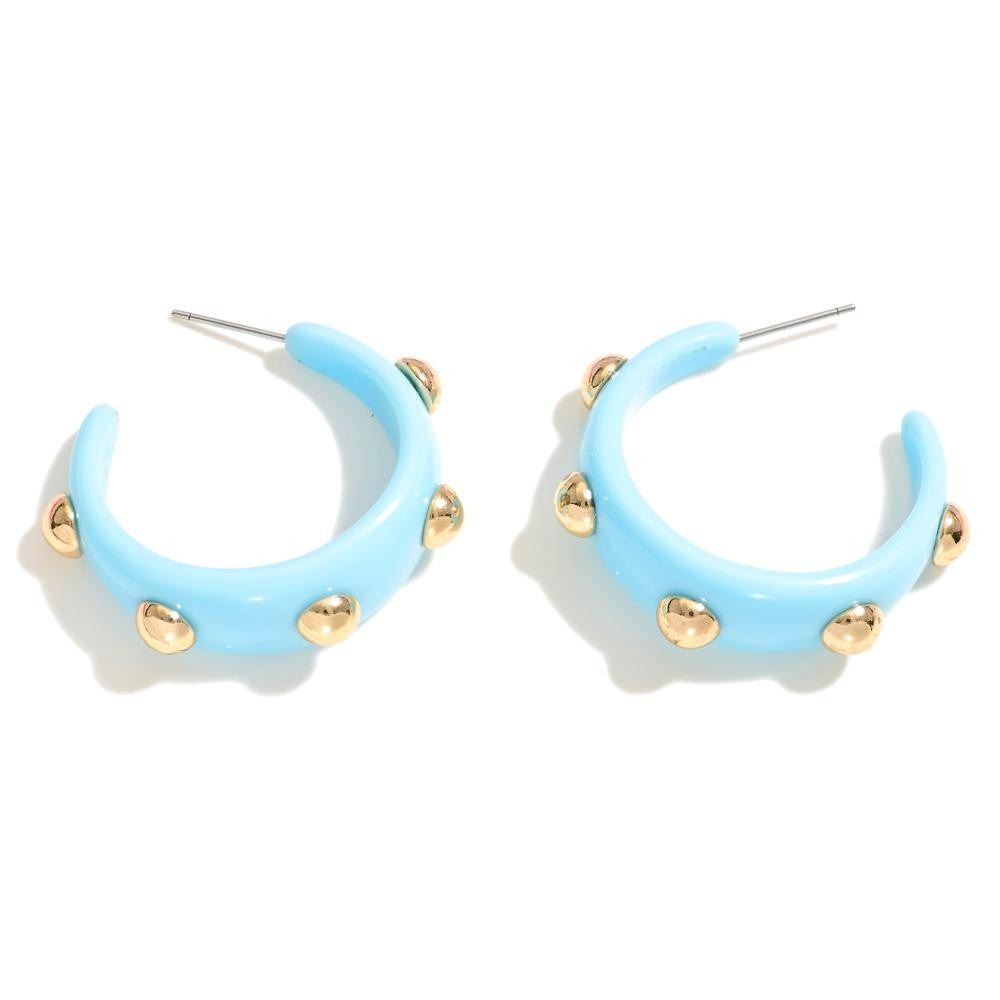 Studded Half Hoop