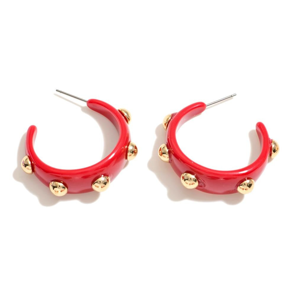 Studded Half Hoop