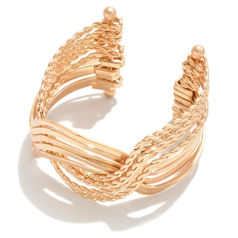 Stacked Criss-Cross Cuff