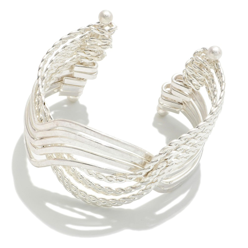 Stacked Criss-Cross Cuff