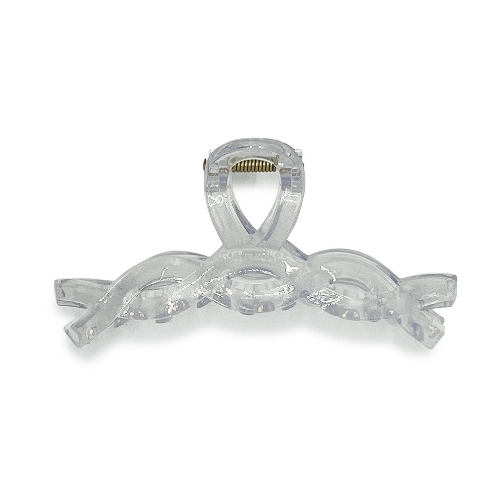 Frosted Criss Cross Hair Clip