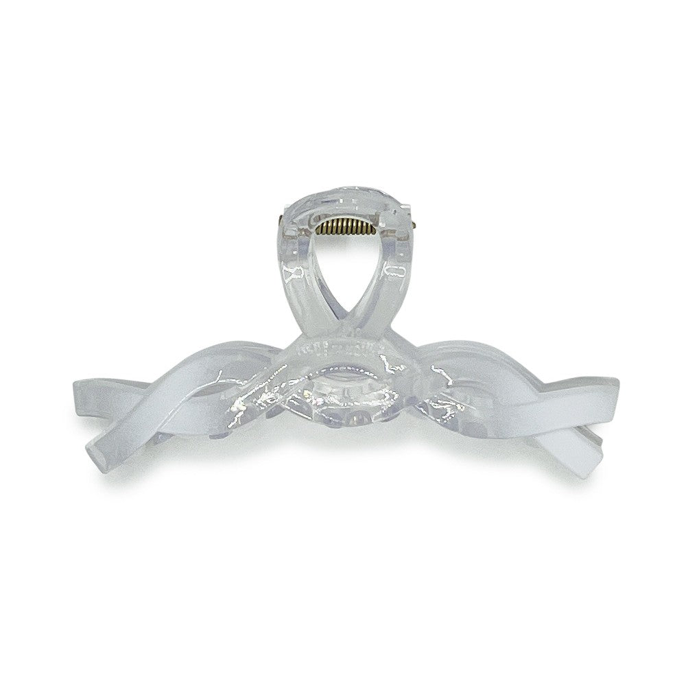 Frosted Criss Cross Hair Clip