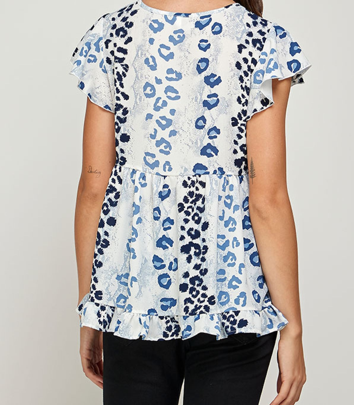 Flattered Leopard Top