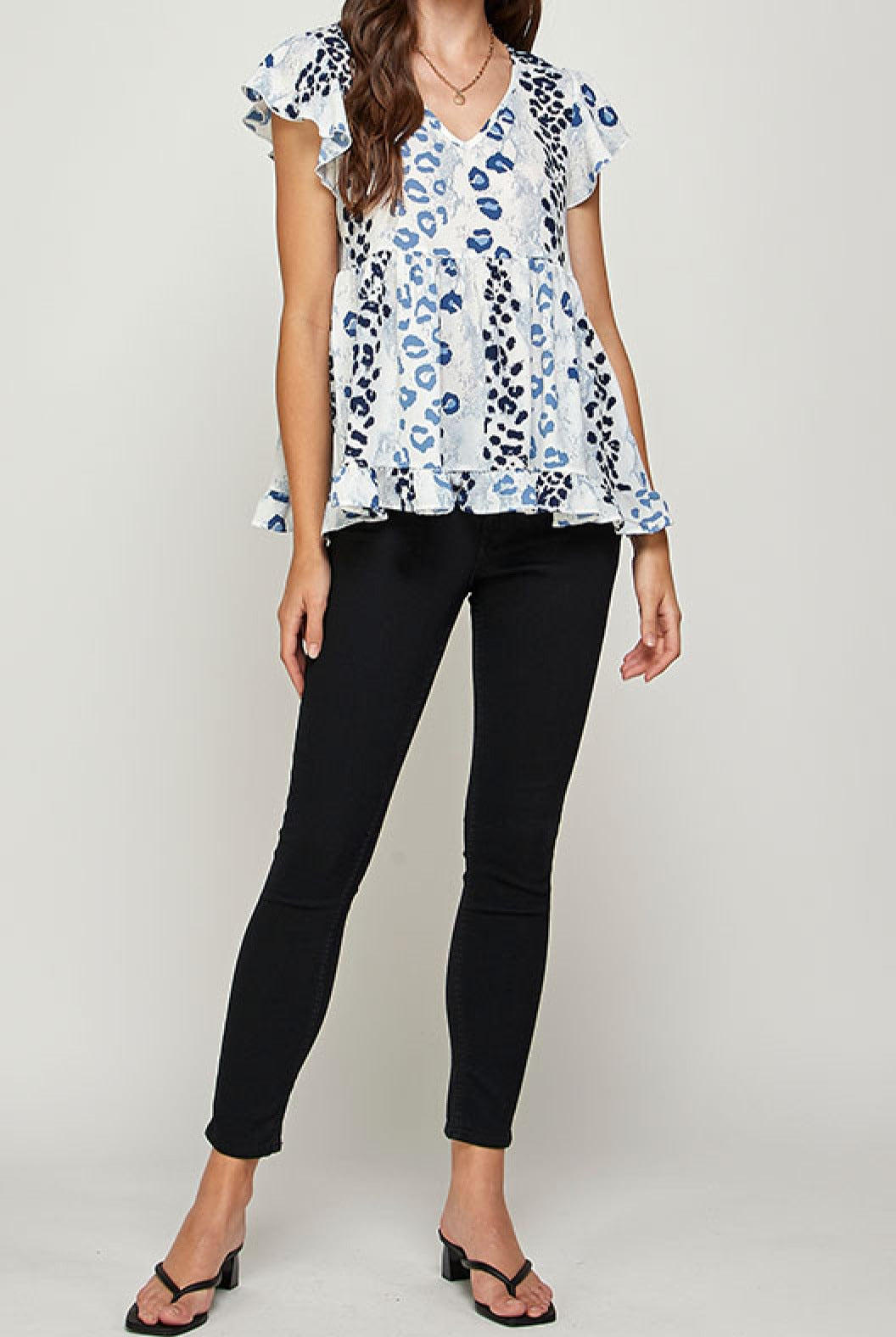 Flattered Leopard Top