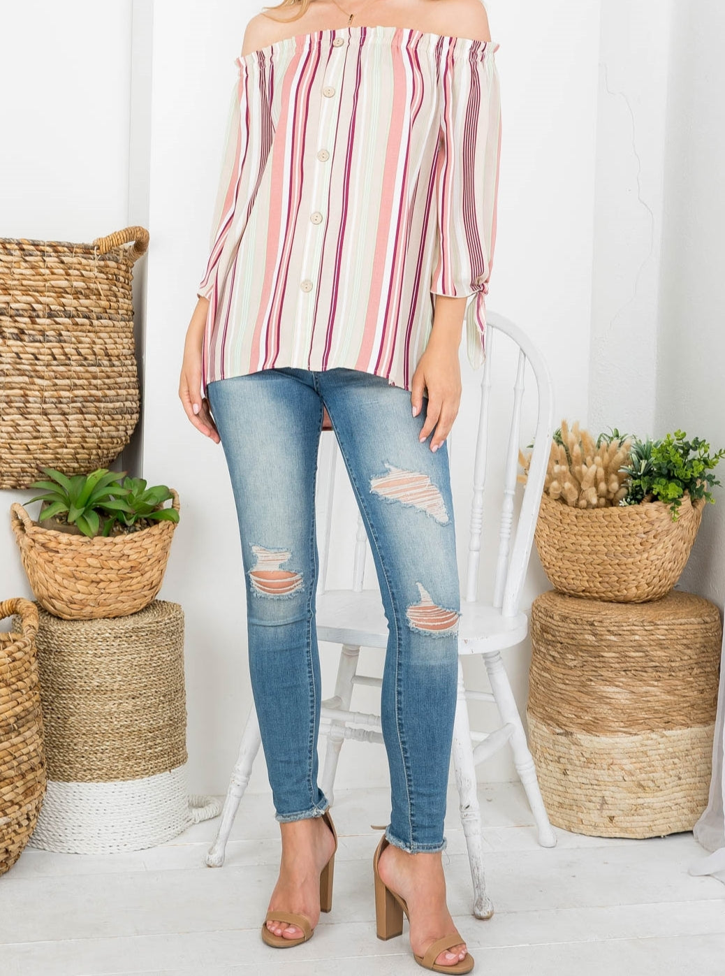 Vertical Striped Top