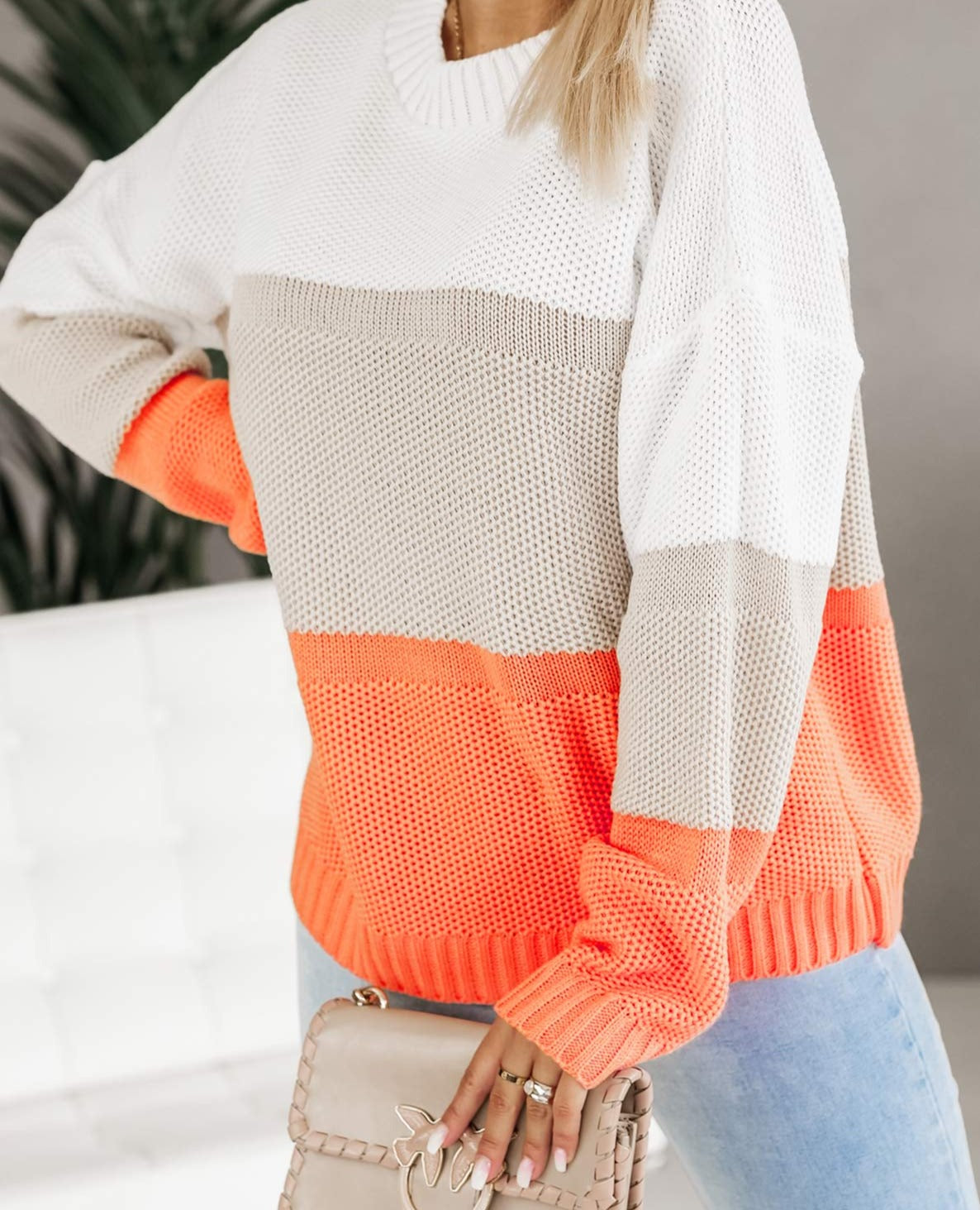 Block Knitted Sweater