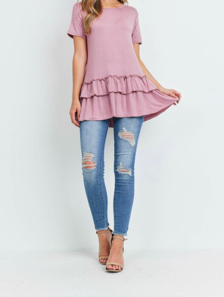 Ruffle Tunic Top