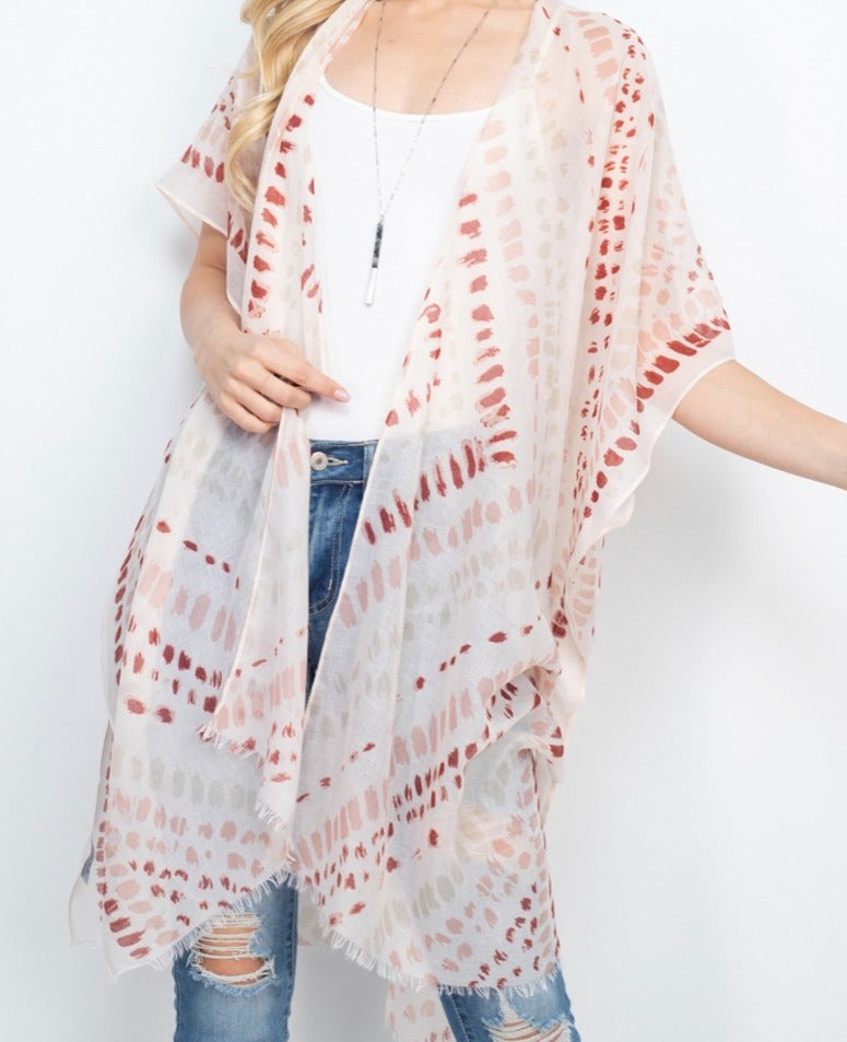 Mosaic Print Kimono