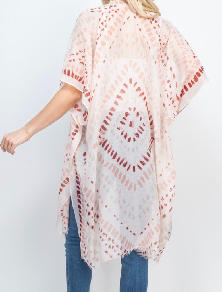 Mosaic Print Kimono