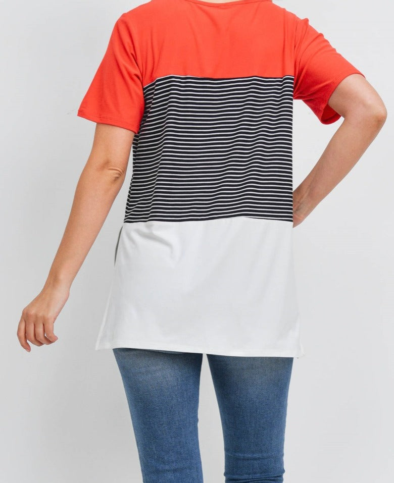 Split It & Give Them Stripes Top