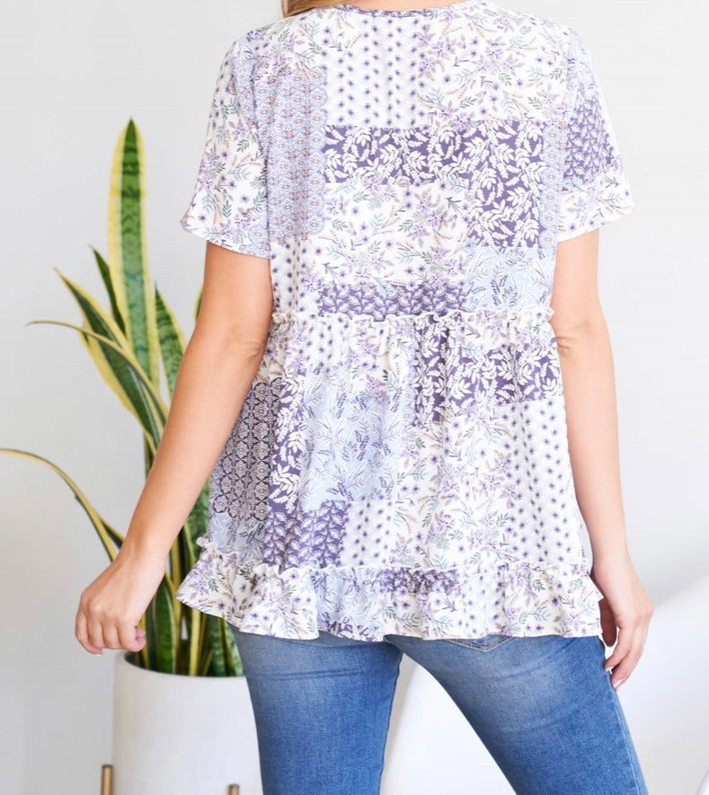 Floral Ruffle Top