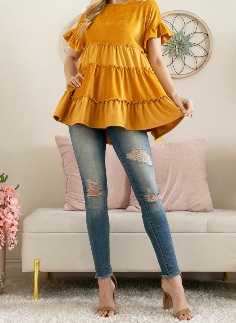 Merrow Ruffled Top