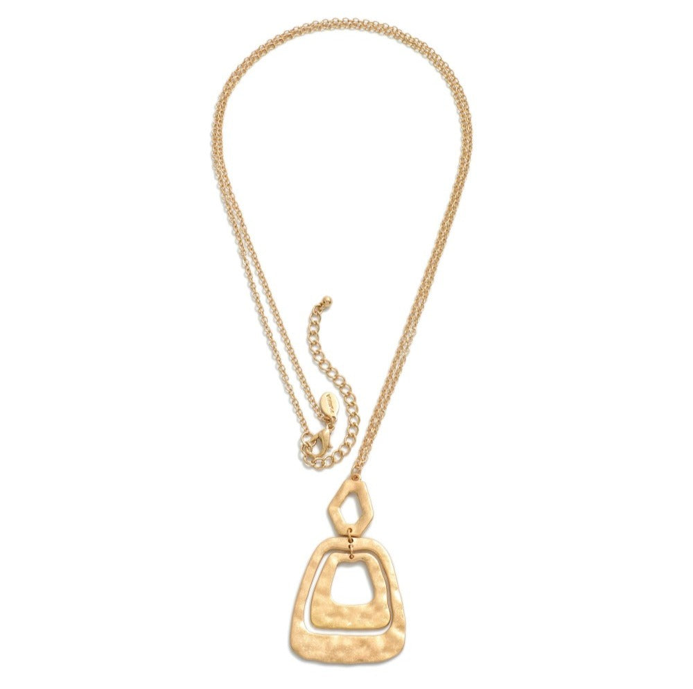 Hammered Chained Pendant