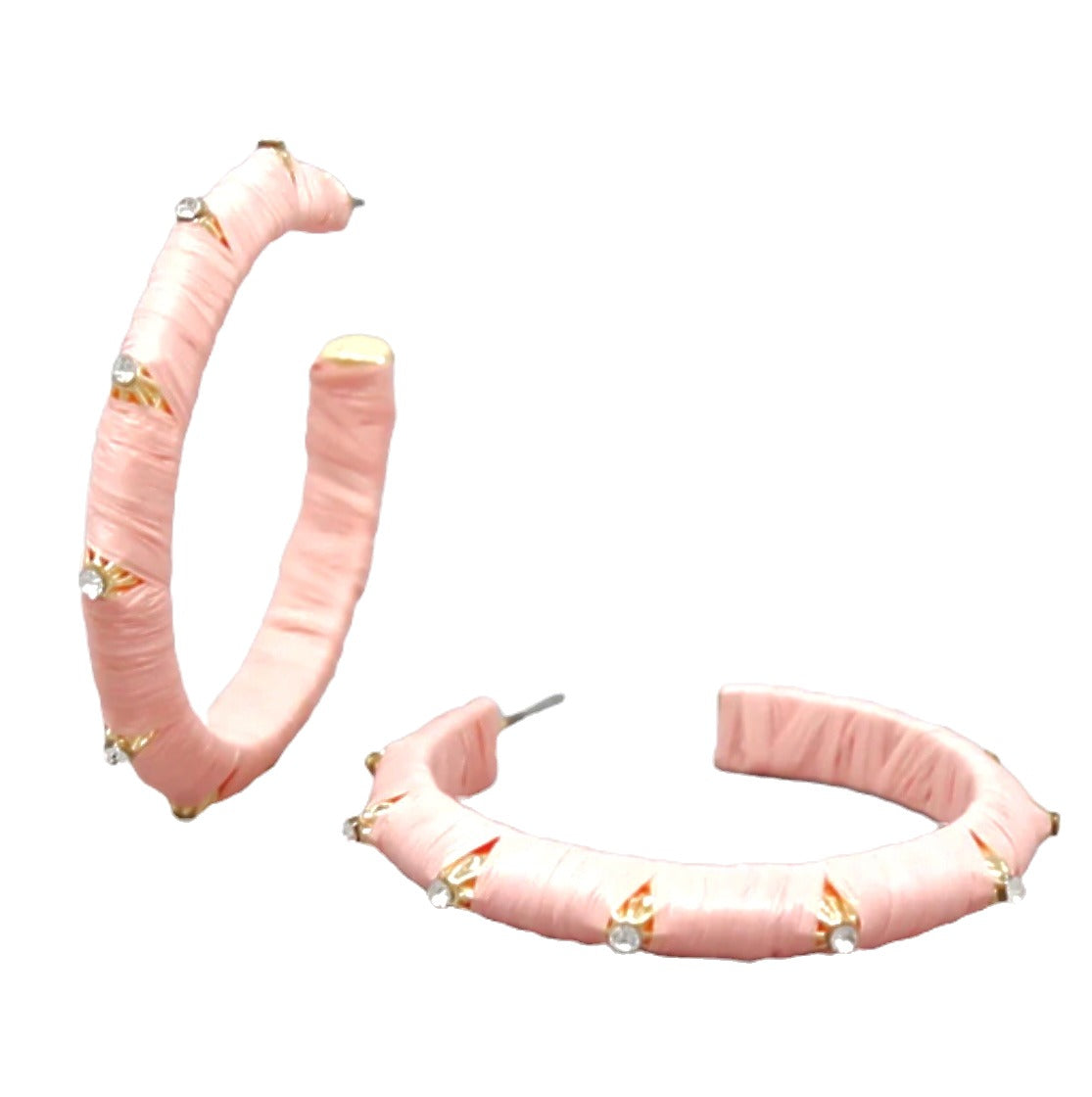Raffia Wrapped Hoops