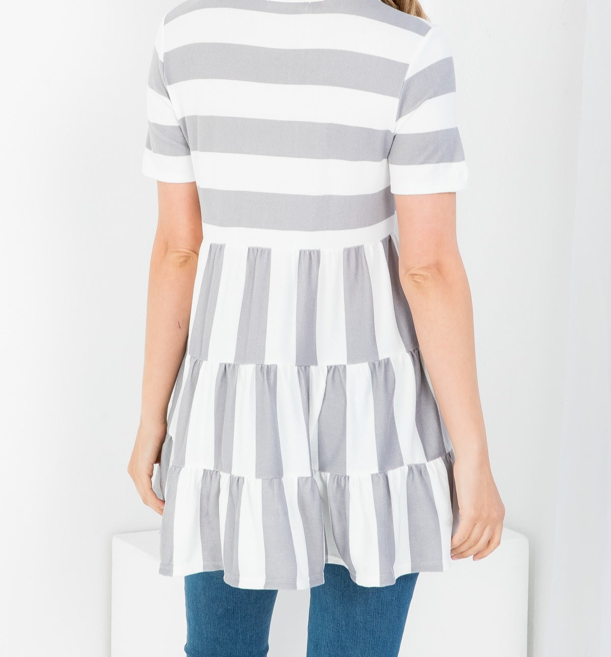 Striped Ruffle Top