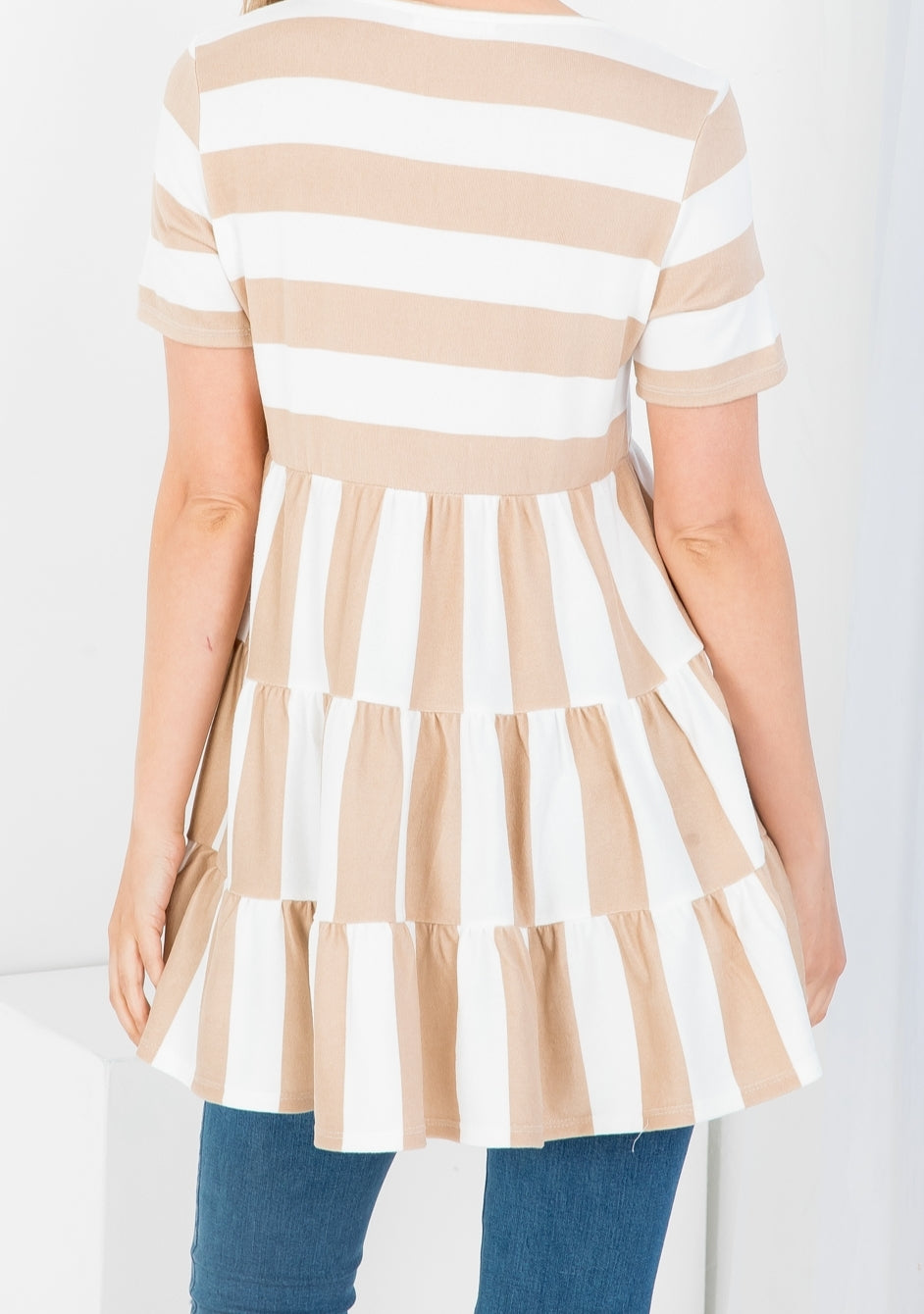 Striped Ruffle Top