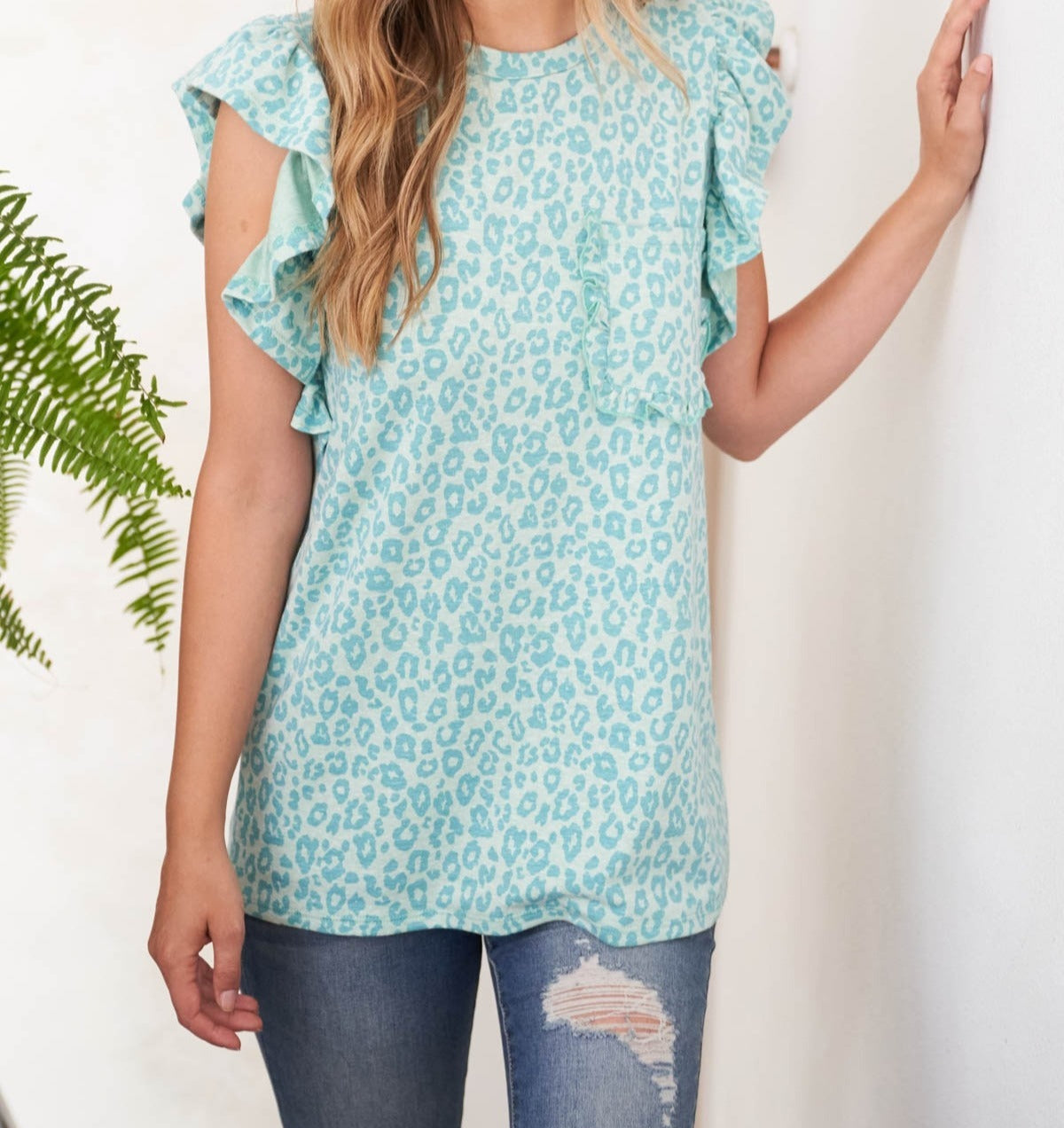 Ruffled Sleeve Top