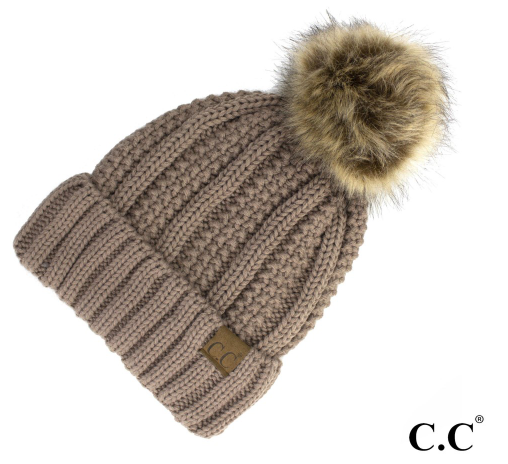 Line Knitted Beanie