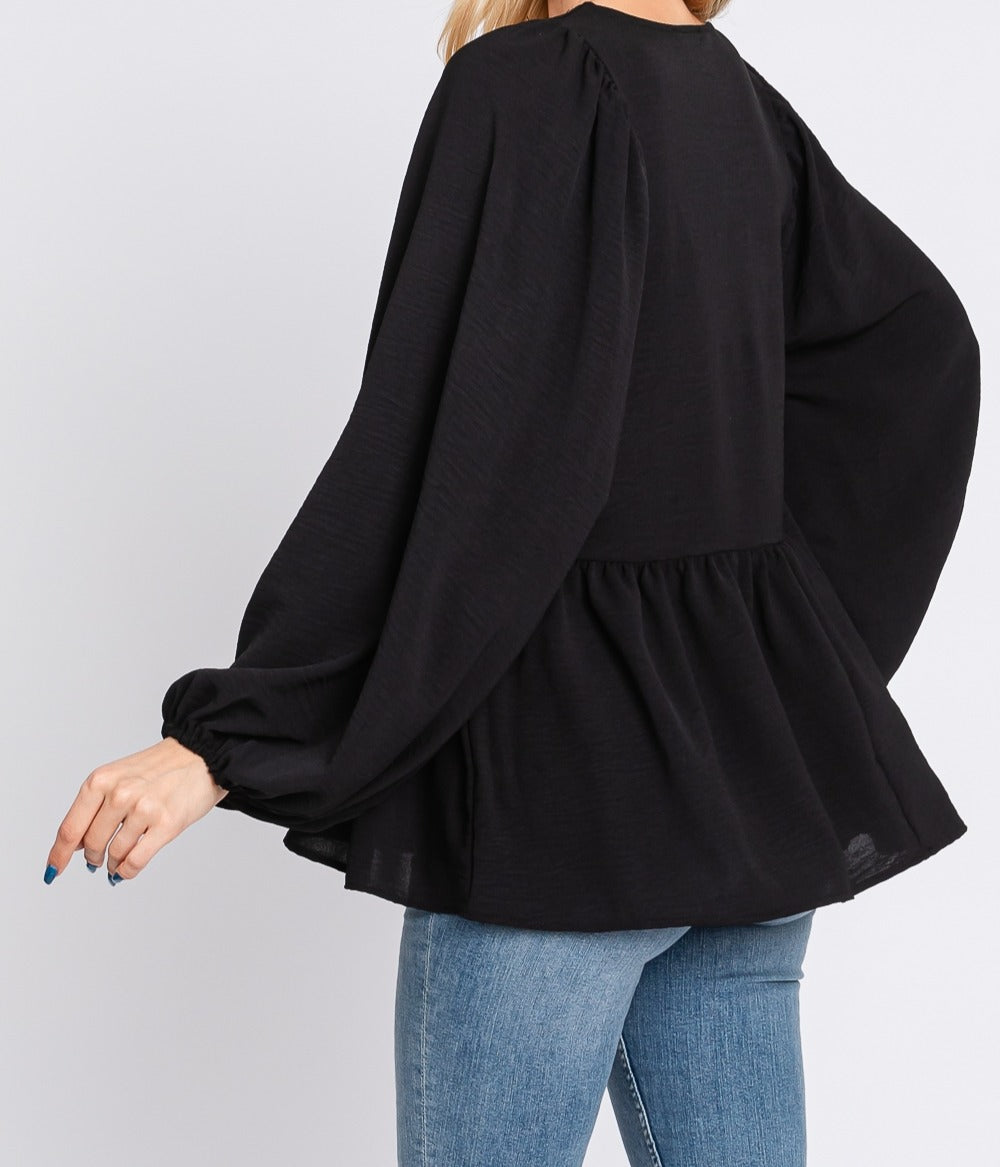 Bubble Sleeve Top