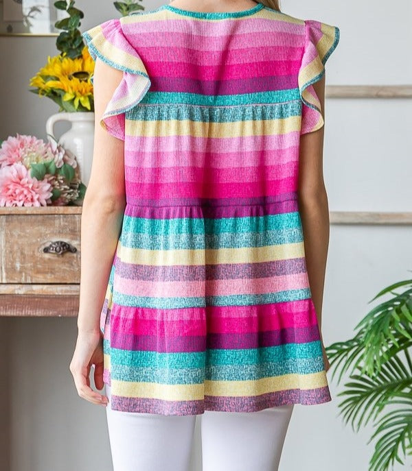 Butterfly Ruffled Top
