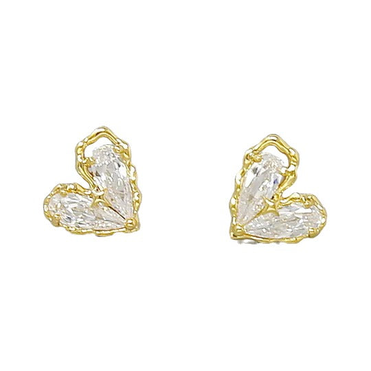 Stone Heart Stud