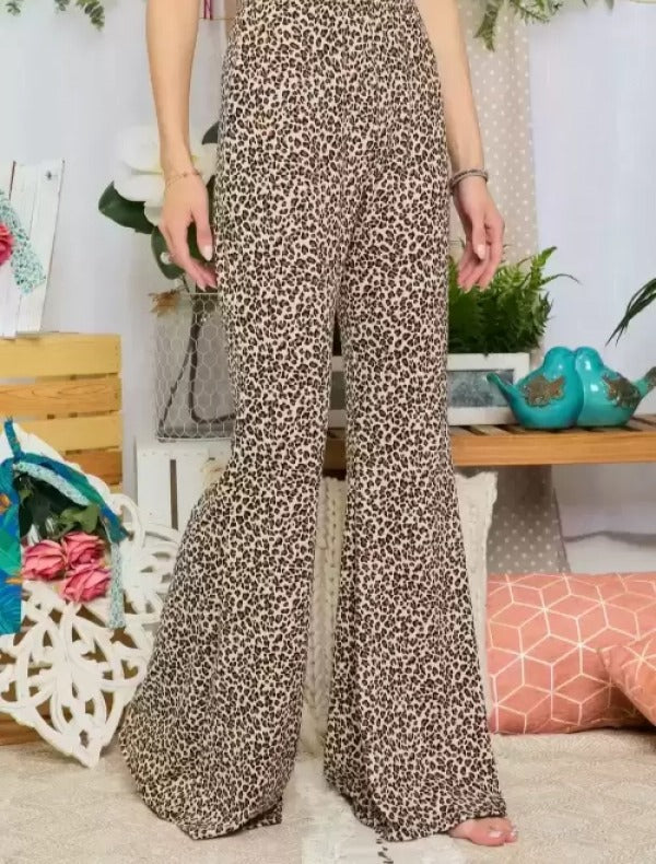 Leopard Palazzo Pants