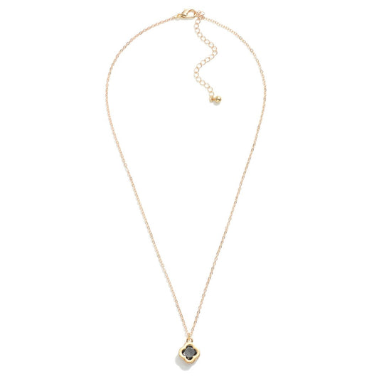 Rhinestone Clover Pendant