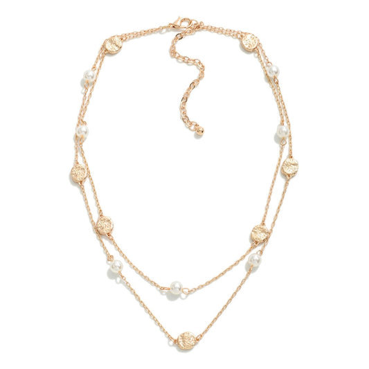 Linked Charm & Pearls