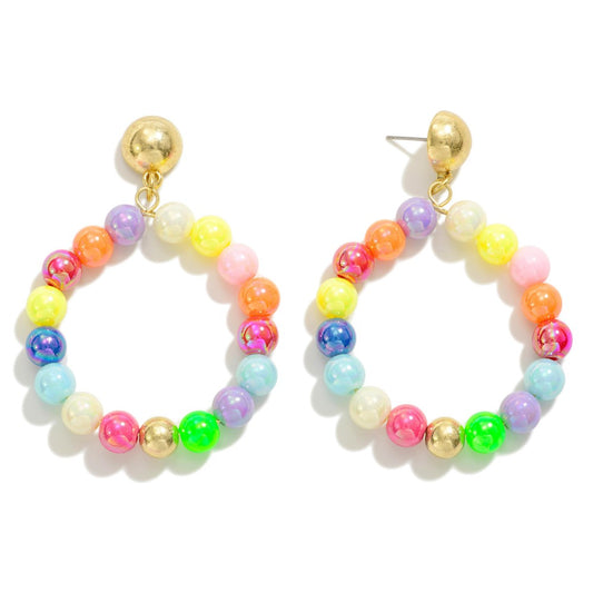 Pearlescent Beaded Hoop
