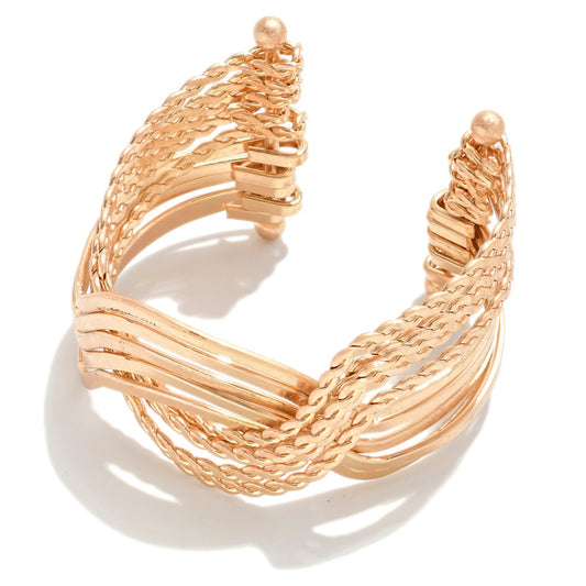 Stacked Criss-Cross Cuff