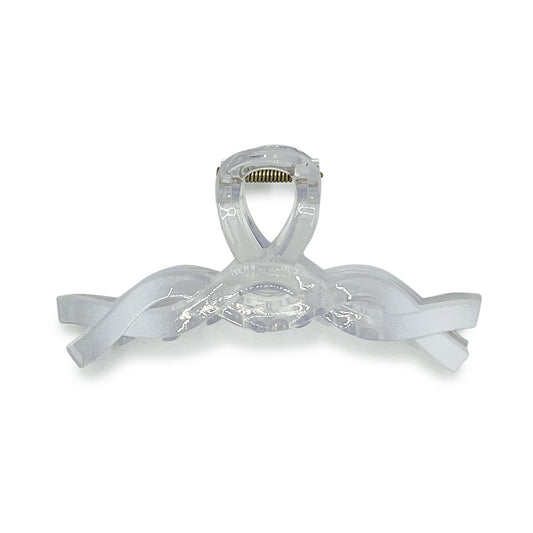 Frosted Criss Cross Hair Clip