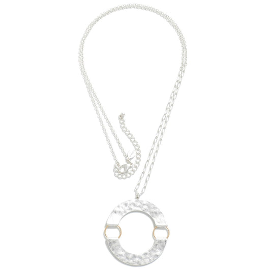 Circular Hammered Pendant