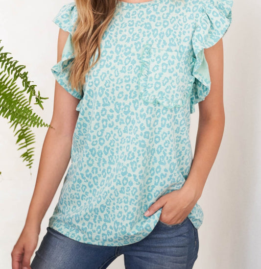 Ruffled Sleeve Top