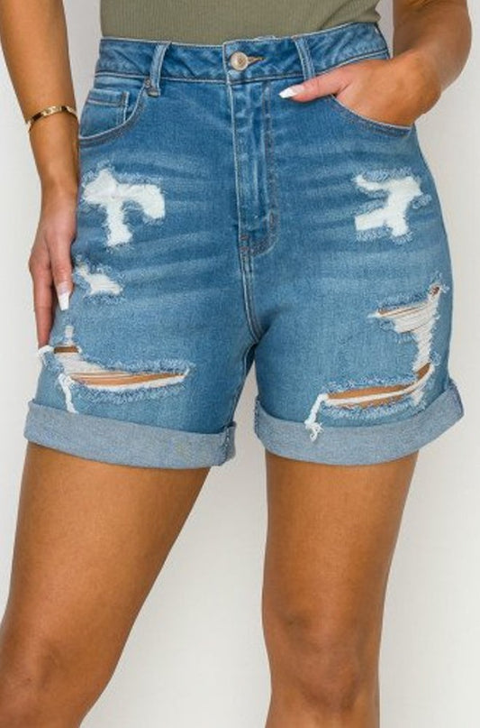 Mom Cuffed Shorts