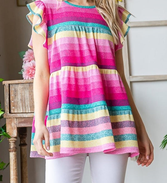 Butterfly Ruffled Top